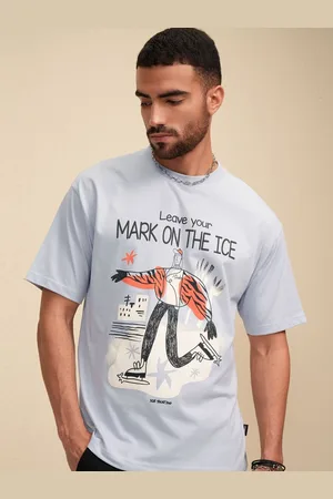 LocoMotive Men Premium Graphic Printed Relaxed Fit Casual Tshirt