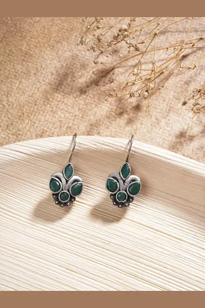 EL REGALO Contemporary Oxidised Drop Earrings
