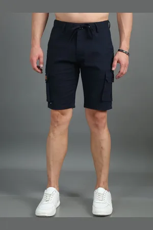 PAUL STREET Men Slim Fit Linen Cargo Shorts