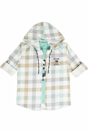 CAVIO Boys Comfort Gingham Checks Opaque Checked Casual Shirt