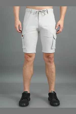 PAUL STREET Men Slim Fit Linen Cargo Shorts