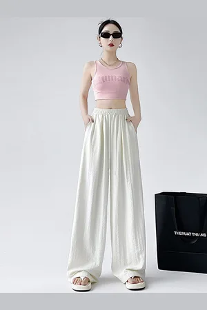 LULU & SKY Women High-Rise Wide Leg Trousers