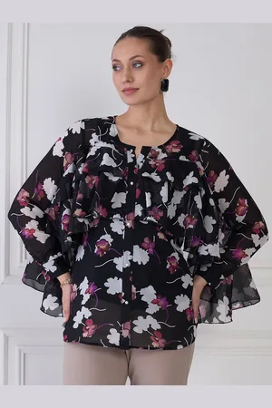 Antheaa Floral Printed Ruffles Shirt Style Top
