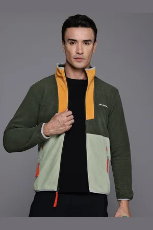 Columbia Men Sequoia Grove Full Zip Fleece Colourblocked Lightweight Outdoor Sporty Jacket