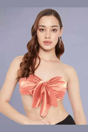 Martini Satin Tube Crop Top