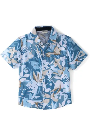CrayonFlakes Boys Floral Printed Opaque Casual Shirt