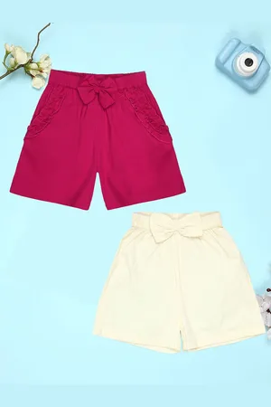 Cutiekins Girls Pack of 2 Cotton Shorts