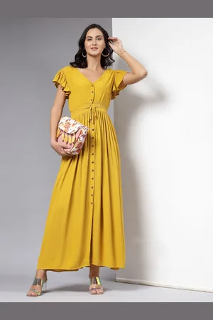 Aayu Flutter Sleeve Maxi Dress