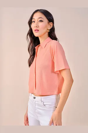 AND Flared Sleeve Shirt Style Top