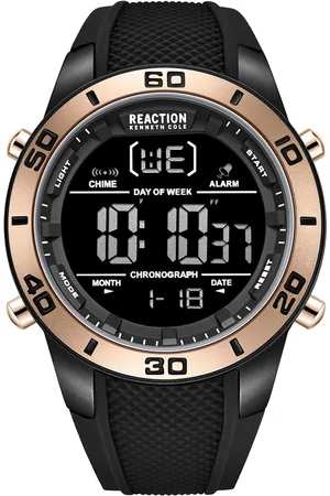 Kenneth Cole Men Digital Silicon Strap Sports Watch KRWGP2191305
