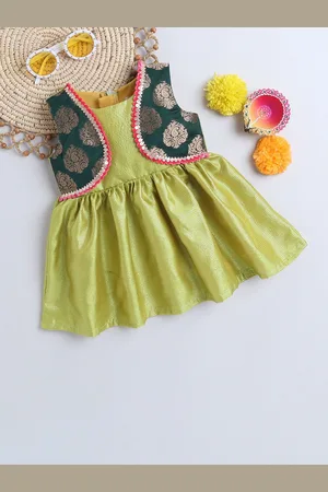 MANY FROCKS & Girls Satin Fit & Flare Dress