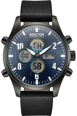 Kenneth Cole Men Leather Strap Analogue and Digital Watch KRWGD2191805