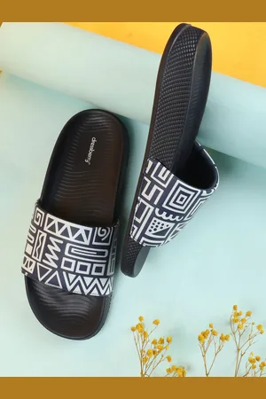 DressBerry Women Blue Printed Sliders