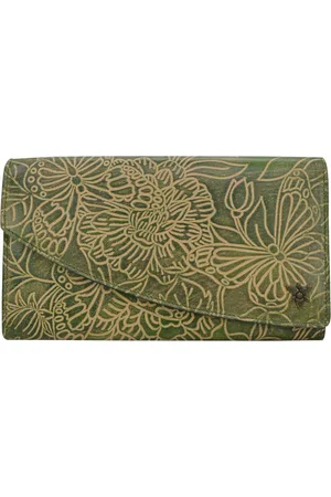 Anuschka Women Floral Printed Leather Envelope