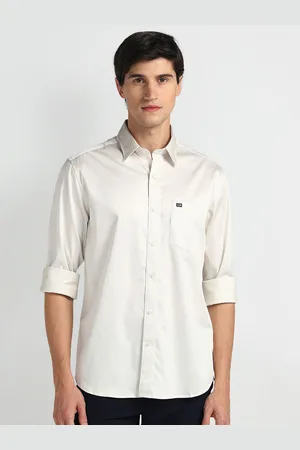 Arrow Men Solid Long Sleeves Spread Collar Semiformal Shirt