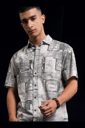 Highlander Men Printed Utility Pocket Relaxed Shirt