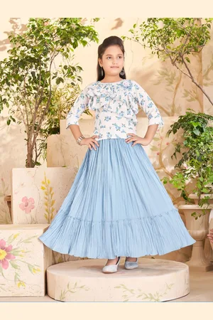 Aarika Girls Printed Pure Cotton Top With Skirt