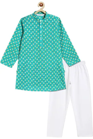 Campana Boys Paisley Printed Regular Pure Cotton Kurta with Pyjamas
