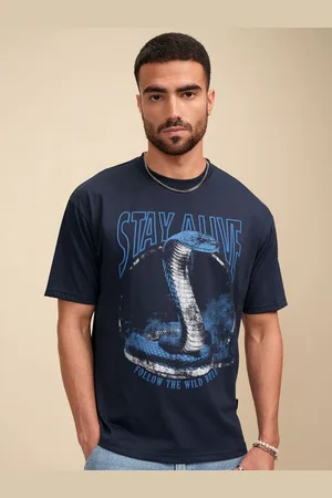 LocoMotive Men Premium Graphic Printed Relaxed Fit Casual Tshirt