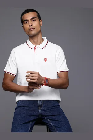 DUCATI Polo Collar Pure Cotton T-shirt