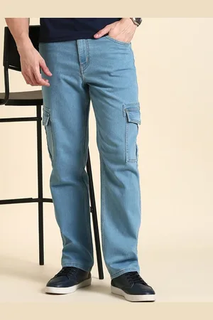 Mast & Harbour Men Straight Fit Low Distress Stretchable Jeans