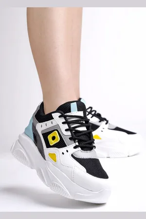 Shoetopia Women Colourblocked Lace-Ups Sneakers