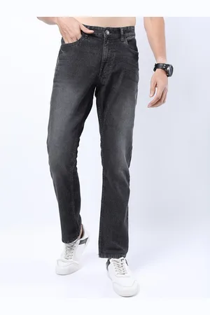Highlander Men Grey Straight Fit Light Fade Stretchable Jeans
