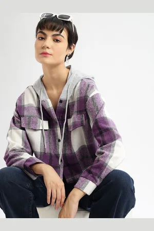 SHOWOFF Women Relaxed Tartan Checks Opaque Checked Casual Shirt