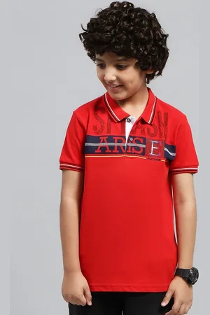 Monte Carlo Boys Typography Printed Polo Collar T-shirt