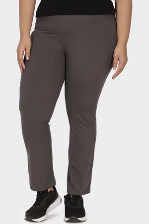 BlissClub Women Plus Size Flared High-Rise Wrinkle Free Trousers