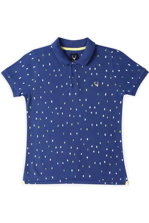 Allen Solly Boys Polka Dot Printed Polo Collar Short Sleeves Cotton T-shirt