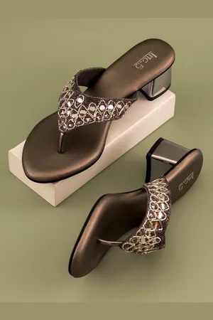 Inc 5 Embellished Open Toe Block Heels