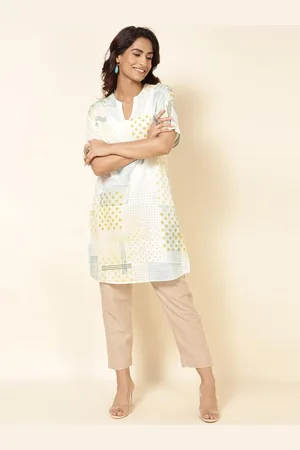 Fabindia Geometric Printed Pure Cotton Kurta