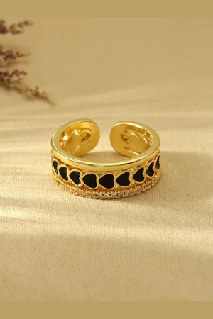 Salty Tint Tango Stone-Studded Details Adjustable Finger Ring