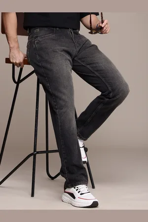 WROGN Men Pure Cotton Relaxed Fit Heavy Fade Jeans