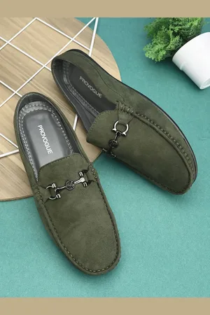 Provogue Men Textured Suede Open Loafers