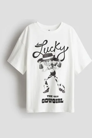 H&M Girls Oversized Printed T-shirt