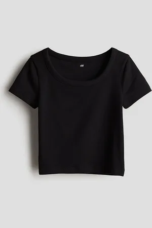 H&M Girls Ribbed Jersey Top
