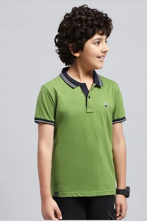 Monte Carlo Boys Solid Polo Collar T-shirt