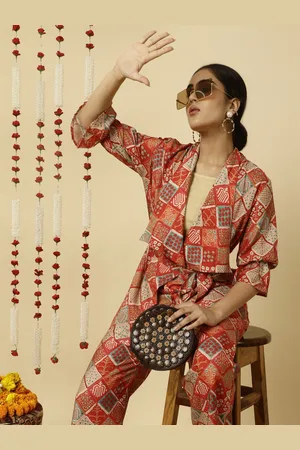 Jaipur Ethnic Motifs Printed Wrap Tunic With Palazzos