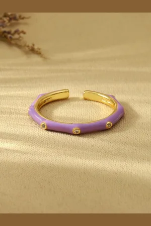 Salty Stone-Studded Adjustable Finger Ring