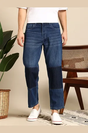 Mast & Harbour Men Panelled Straight Fit Jeans