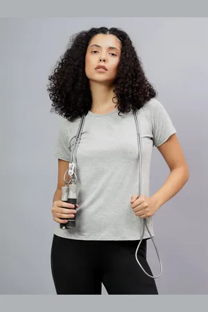 Fitkin Womens Grey Ecofriendly Super Soft Active Tshirt