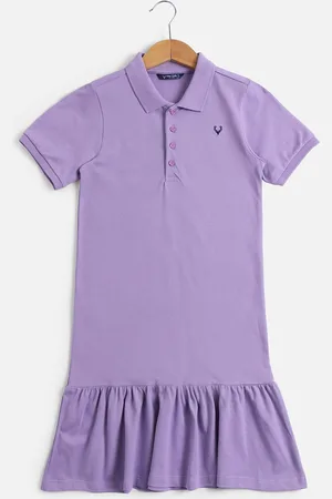 Allen Solly Girls Regular Fit Cotton T-shirt Dress