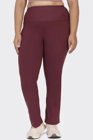 BlissClub Women Plus Size Flared High-Rise Wrinkle Free Trousers