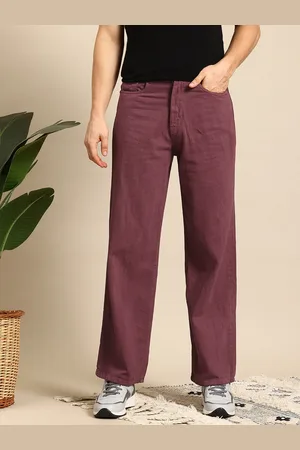 Mast & Harbour Men Pure Cotton Wide Leg Jeans