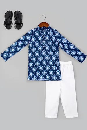 naughty ninos Boys Ethnic Motifs Printed Kurta With Pyjamas