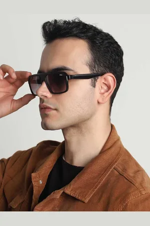 Idee Men Square Sunglasses with UV Protected Lens IDS3105C1SG