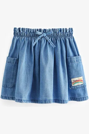 Next Girls Pure Cotton Denim A-Line Skirt