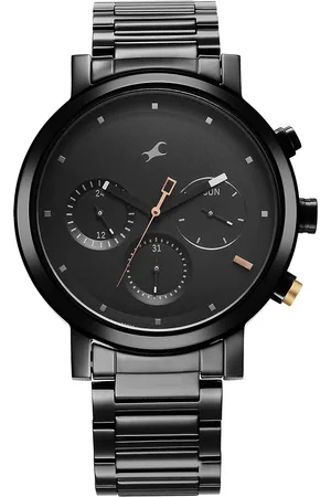 Fastrack Men Brass Dial & Stainless Steel Bracelet Style Straps Analogue Watch 3287KM06